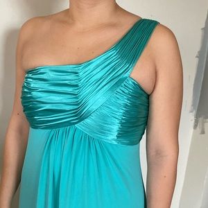 Aqua David’s Bridal Bridesmaid Dress